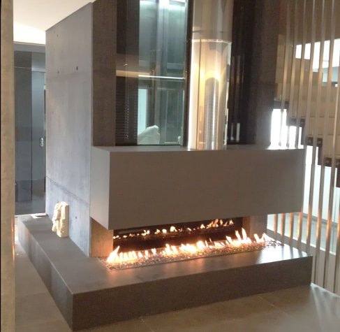 Unsere Gaskamin - Feuer und Stein